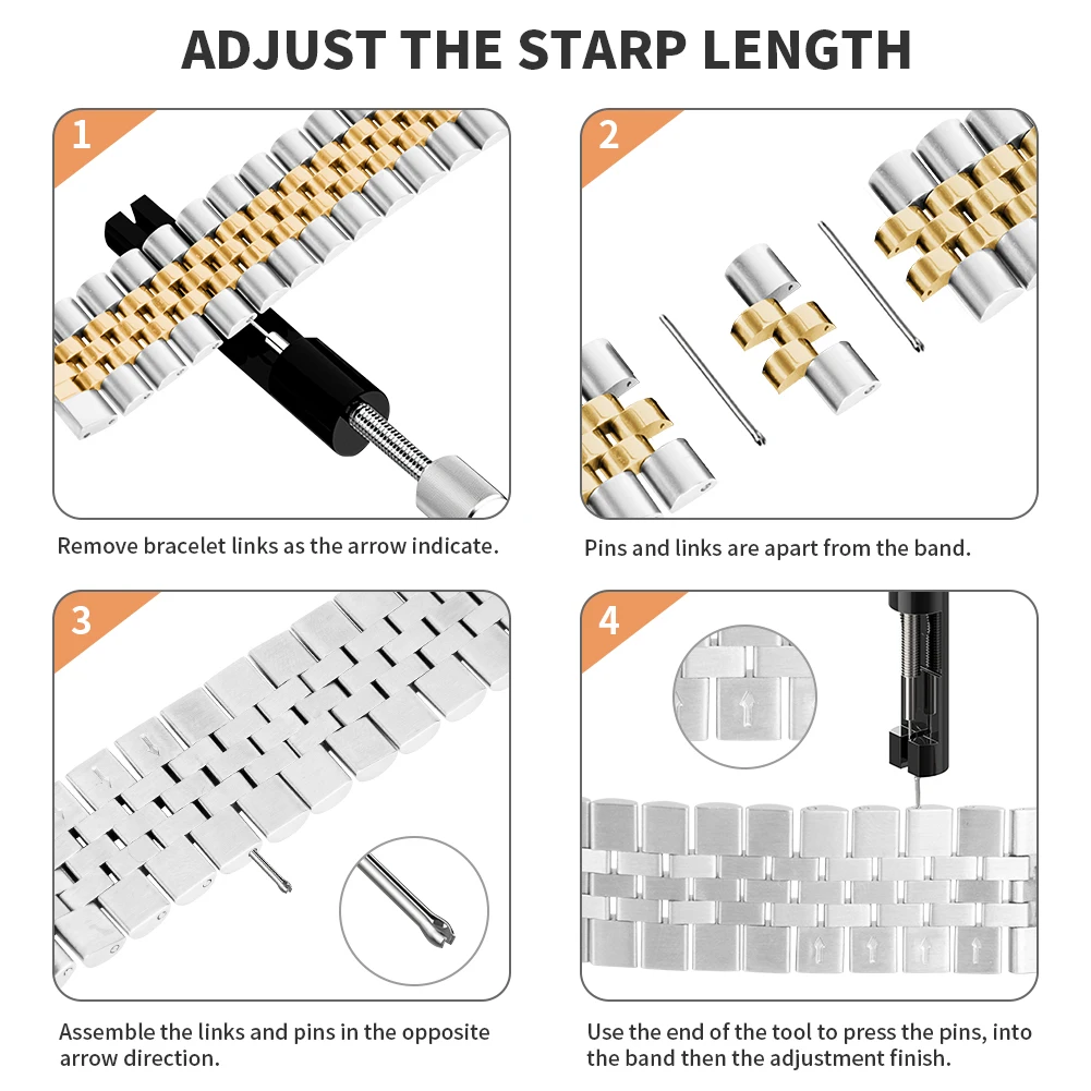 Correa de Metal de acero inoxidable para Apple Watch Ultra 2 49mm 9 8 7 6 5 4 SE 45mm 41mm 44mm 40mm pulsera iWatch 10 46/42mm