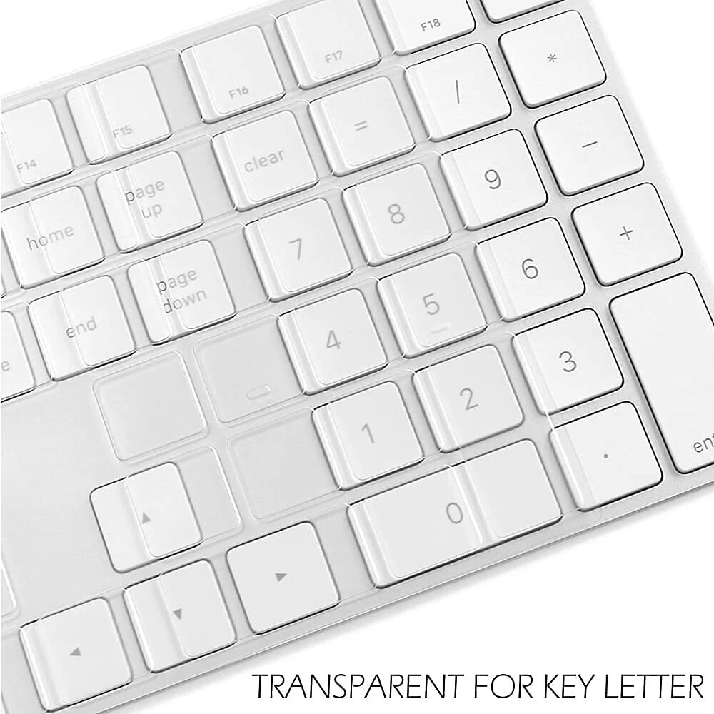 TPU Keyboard Skin Cover For Apple iMac 24 inch M1 Chip US EU EURO Magic Keyboard Numeric Keypad and Touch ID Model A2520