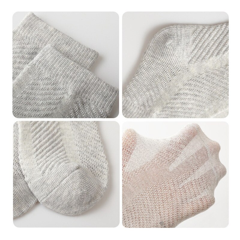 5 paia/lotto bambini accoglienti morbidi calzini in cotone a rete traspirante solido per 1-12Y Boy Girl Baby Teen Summer Kids abbigliamento accessori