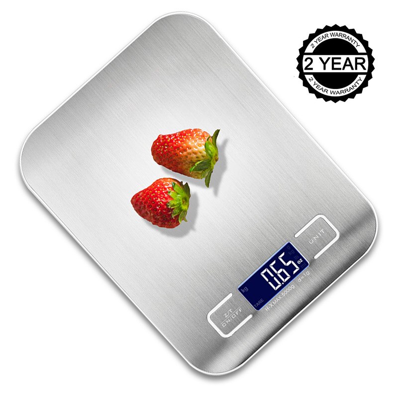 Etekcity-báscula Digital de cocina, balanza de peso alimentaria, onzas para barbacoa, hornear y cocinar con pantalla LCD, accesorios de cocina para el hogar: 5 kg