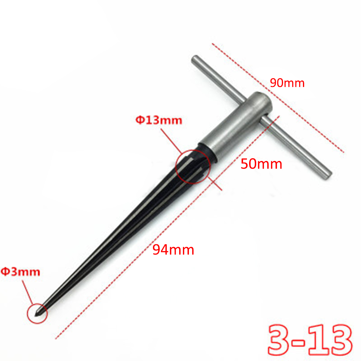 2PCS Handheld Tapered Reamer Set 1/8-1/2 Inch &amp; 5/32-5/8 Inch Bridge Pin Hole Tapered Reamers Machinist Luthier Tools