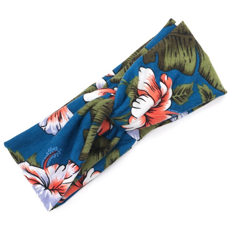 Frau Gedruckt Kreuz Stirnband Mädchen Sommer machen-hoch Haarband Elastische Bandanas Bandanas Sport Turban Haar Bands Haar Zubehör: 14