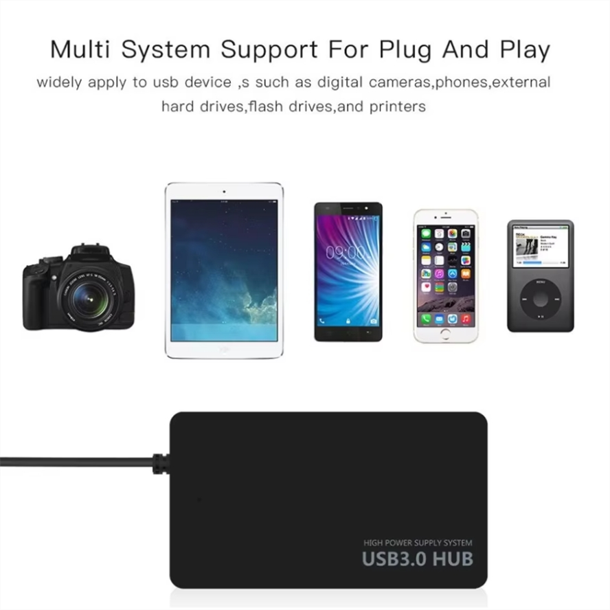 USB 3.0 HUB-adapter USB HUB 3.0 Extender 4-poorten Dockingstation Hoge snelheid datumoverdracht voor pc Laptop Accessoires USB-splitter