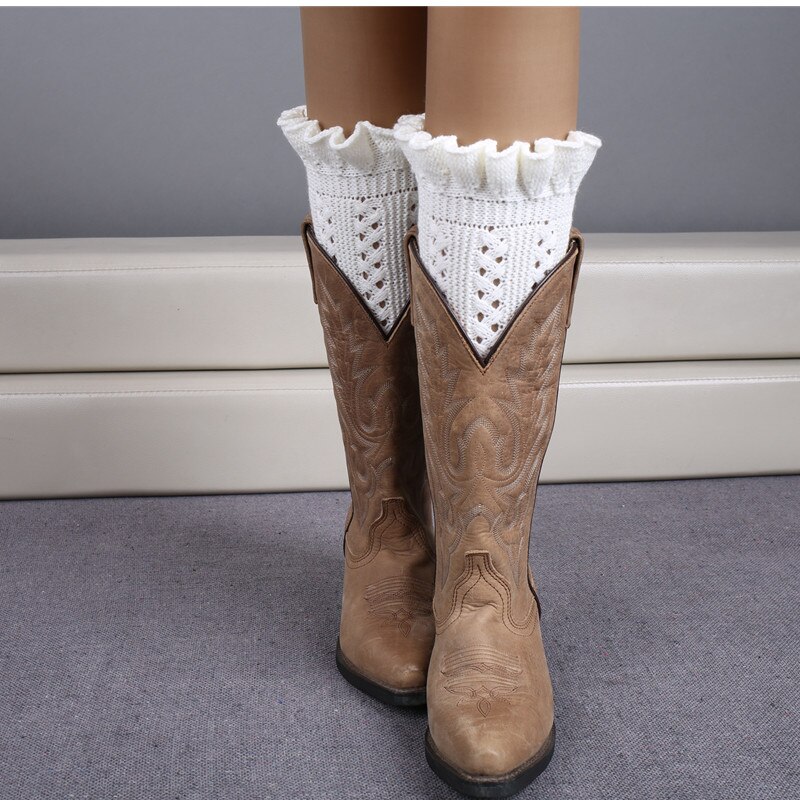 Women Knit Leg Warmers Ladies Bud Boot Cuffs Boots socks Boot Cuffs Gaiters Toppers Beenwarmers Warm Legwarmers