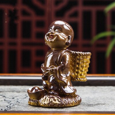 Home Color Change Tea Pet Water Spray Little Monk Chinese Tea Mini Tea Pet Decoration: 3