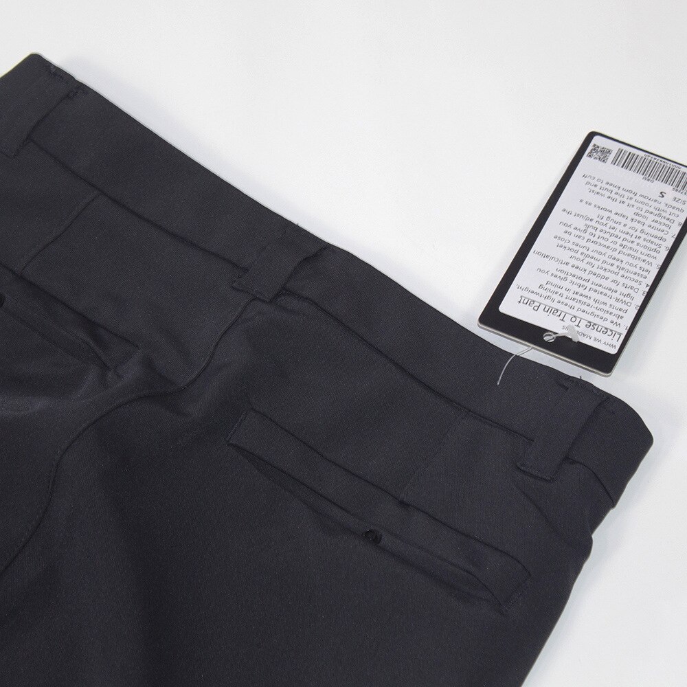 Lulu Commission Sweat Pants Men Black Workout Elastic Sweatpants Zipper Fitness Full Length Jogging Pants with Pocket Trousers