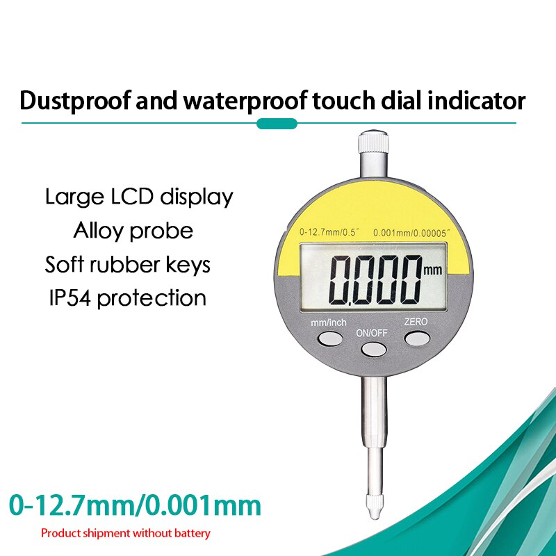 Hight Precision Dial Indicator Gauge Met 0.001mm Electronic Micrometer Metric / Inch 0-12.7mm /25.4mm Digital Micrometer: Red