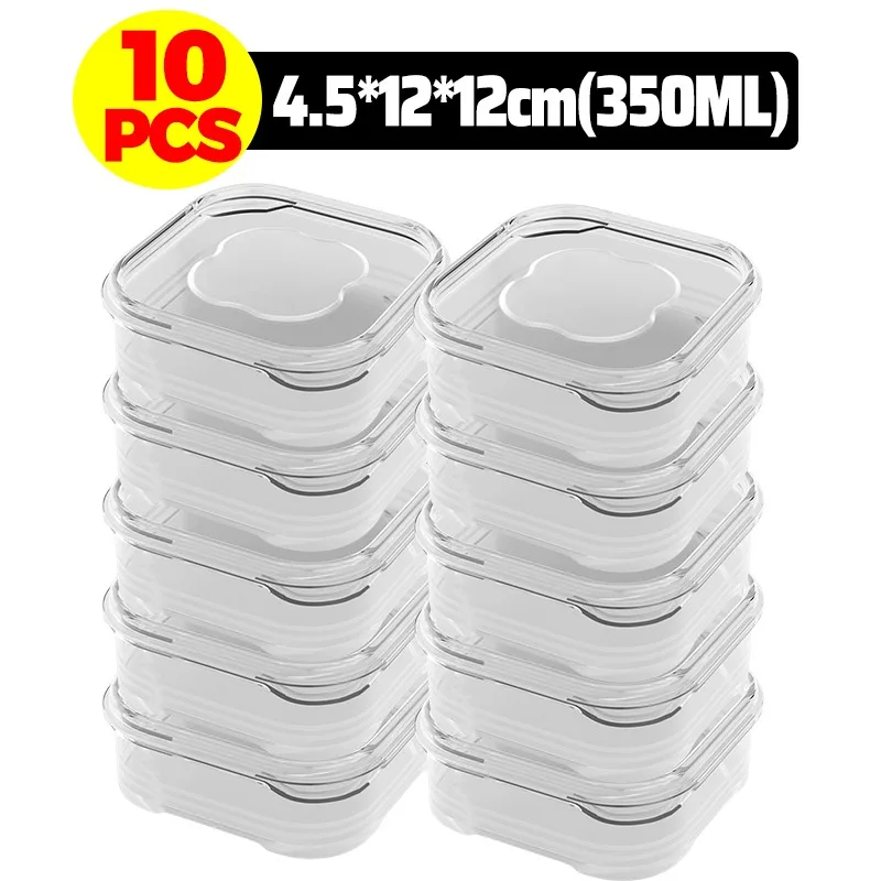 1/10x Kühlschrank Aufbewahrungsbox Einfrieren Gemüse Obst Kühlschrank Organizer Einfrieren Fleisch Frischhaltebox Feuchtigkeitsbeständiger versiegelter Behälter: YELLOW