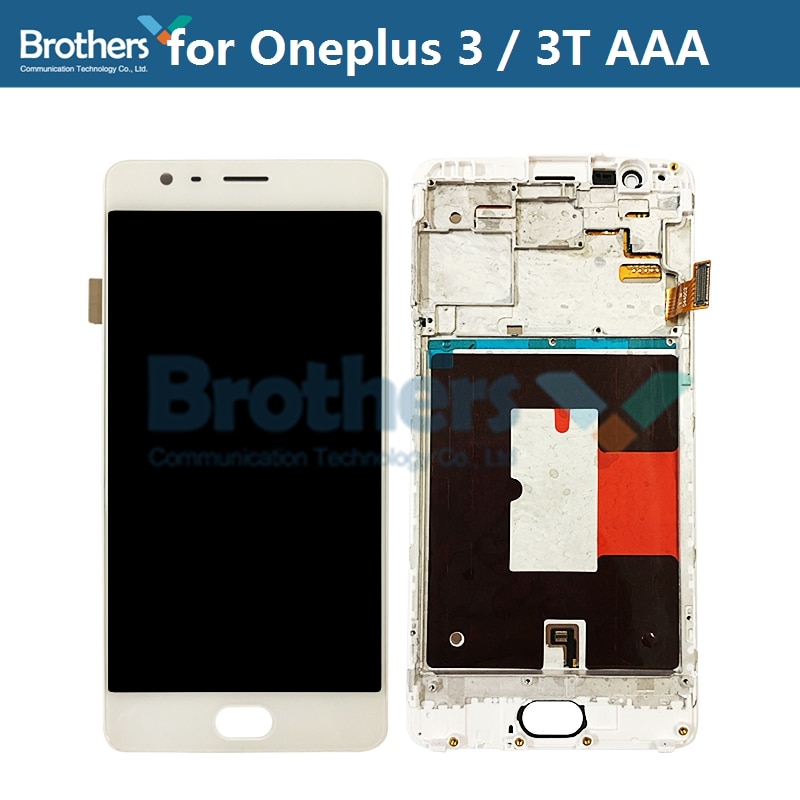Oneplus 3 3t a3000 a3010 lcd -näyttö oneplus 3: lle oneplus 3t -kosketusnäytön digitointilaite kehyksellä tft -näyttökokoonpano 1+3
