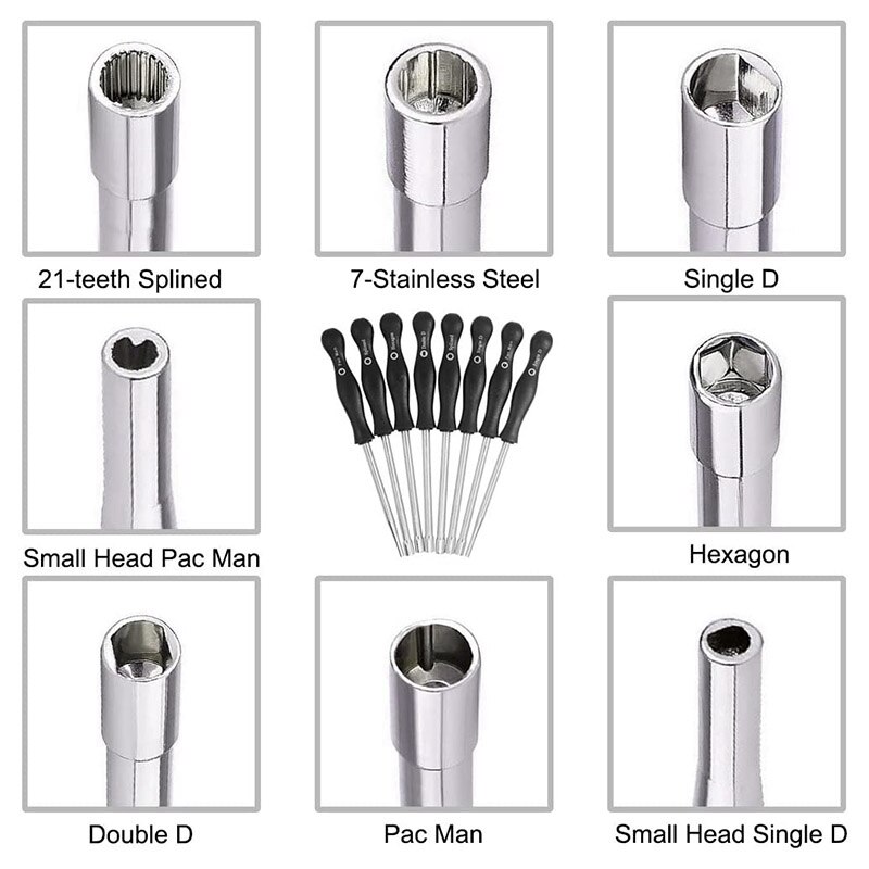 8 Pcs Carburetor Adjustment Tool Kit with 10 Oil Bubbles and Bag for Common 2 Cycle Carb Small Engine