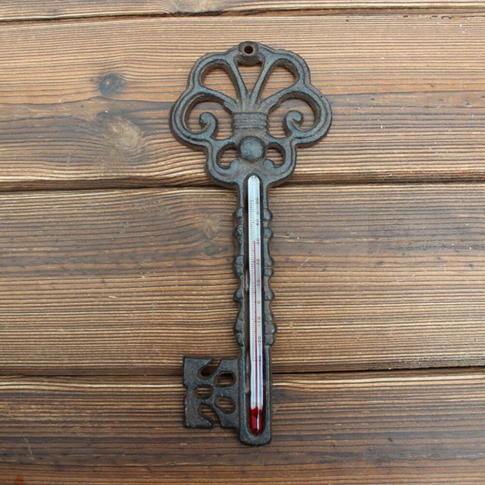 Rustieke Land Gietijzer Muur Thermometer Wanddecoratie Thermografiek Handwerk Van Outdoor Tuin