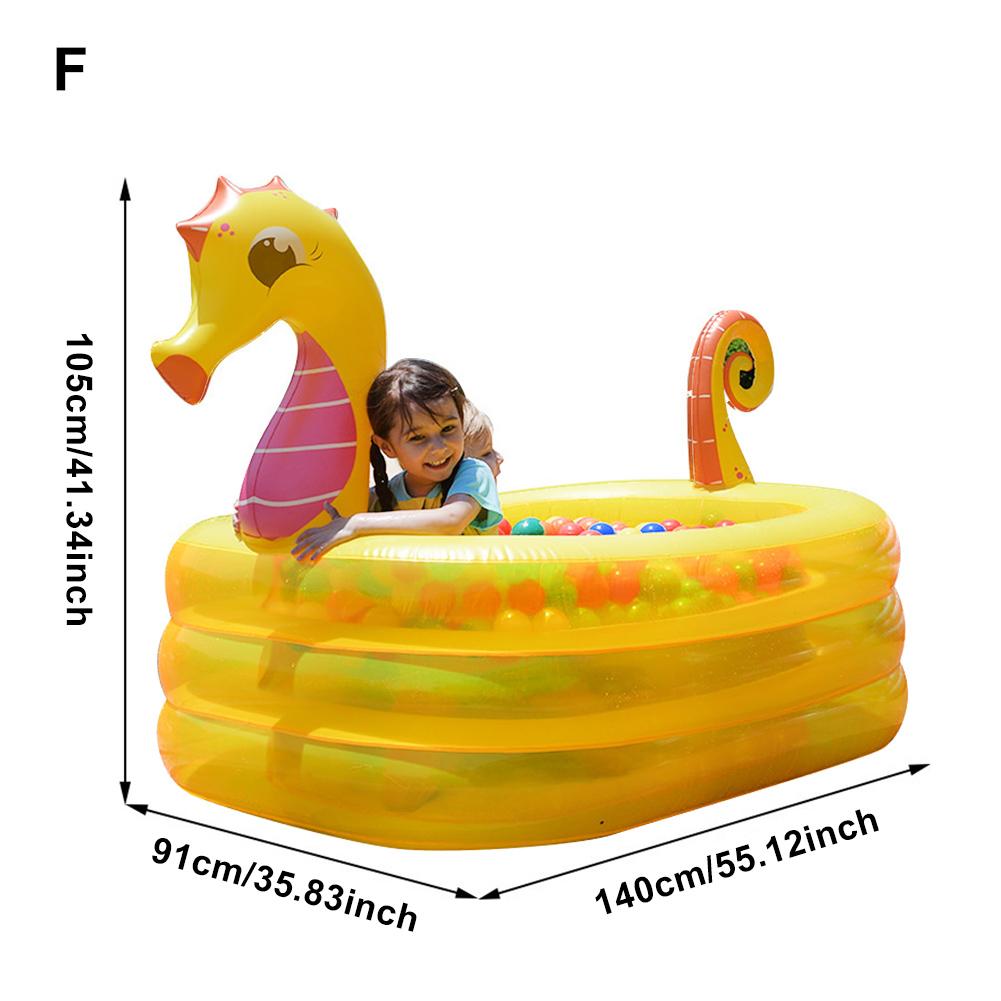 Nflatable Swimming Pool Portable Carry Thickened Inflatable Pool For Children Have Fun In Outdoors: yellow 3layer