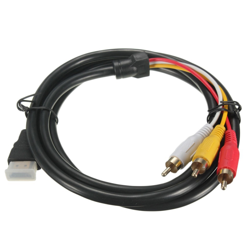 HDMI Adapter 5 Voeten 1080P HDTV Male Naar 3 RCA Audio Video AV Kabel Snoer Converter Connector Component Kabel lead Voor HDTV
