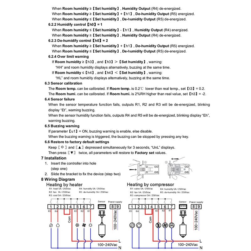 Lilytech ZL-7860A, Constante Temperatuur En Vochtigheid Controller, Hygrostaat Thermostaat, Vochtigheid Controller