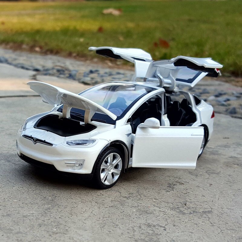 Trasporto Libero New1:32 Tesla MODELLO X MODEL3 In Lega Modello di Auto Giocattoli Pressofusi E Veicoli Auto giocattolo Del Capretto Giocattoli Per I Regali Dei Bambini Toy Boy: Modelx White