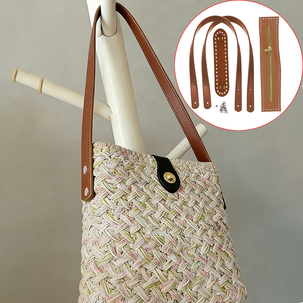 45cm tasriem + gesp + 18cm tasbodem + 27cm rits gebreide tasbodemriem accessoires handgemaakte geweven tas handvat riem portemonnee maak accessoires S004127