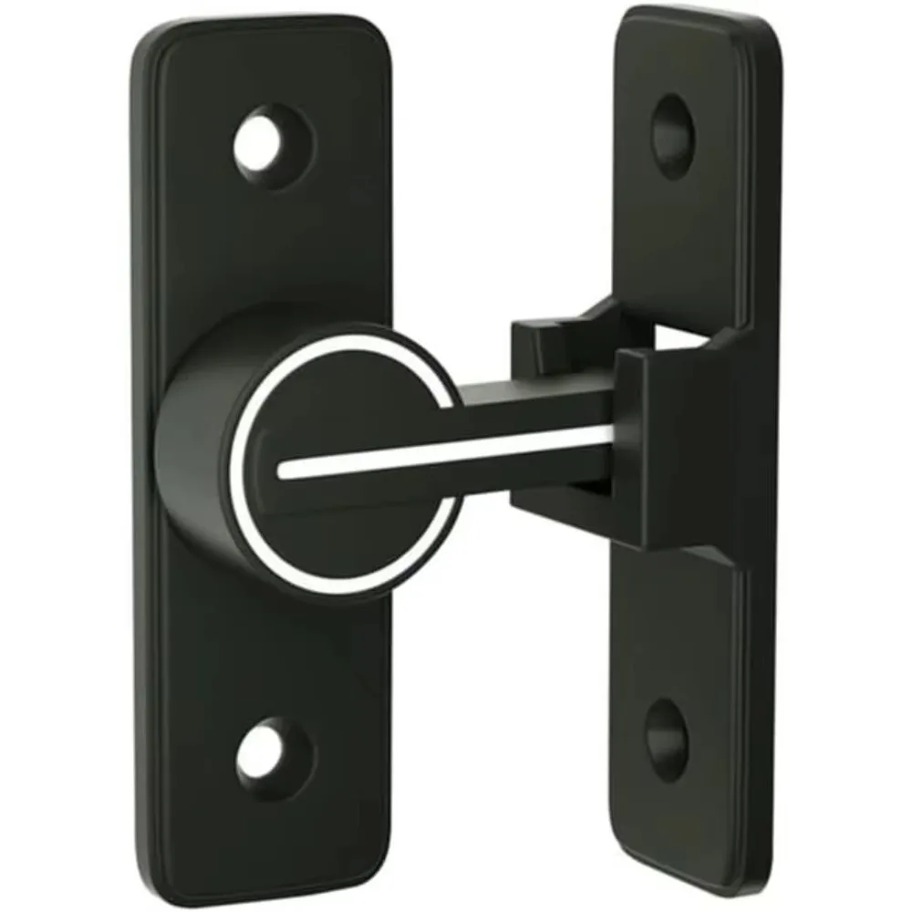 Luminous Door Lock Zinc Alloy 90 ° Rocker Arm Hook Lock Sliding Door Latch Heavy Duty Barn Gate Bolt for Cabinet Door Window