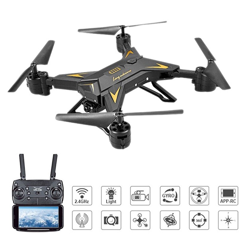 KY601S HD Breite Engel Kamera WIFI FPV Quadcopter Spielzeug RC Drohne APP Kontrolle Hubschrauber, 500W 1080P WIFI FPV Kamera Schwarz