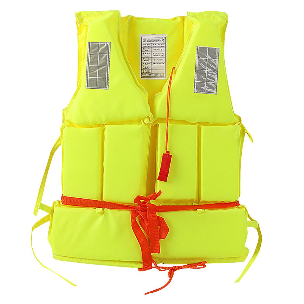 Gilet De Sauvetage Adulte En Tissu Oxford - Réglable, Avec Sifflet Et Bandes Réfléchissantes