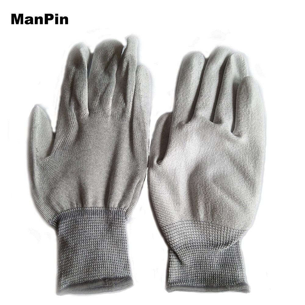 3Pcs Mobile Phone Repair ESD Anti Static PU Painted Carbon Fiber Gloves Electronic Screen PCB Soldering Working Hand Protector