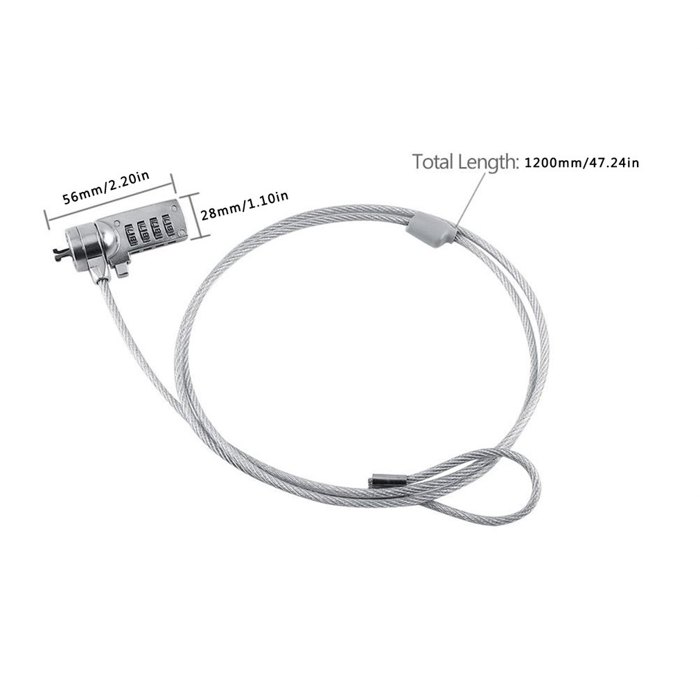 4 Digit Security Password Computer Lock Anti-theft Chain For Notebook PC Laptop Anti-theft Lock Combination Security Lock