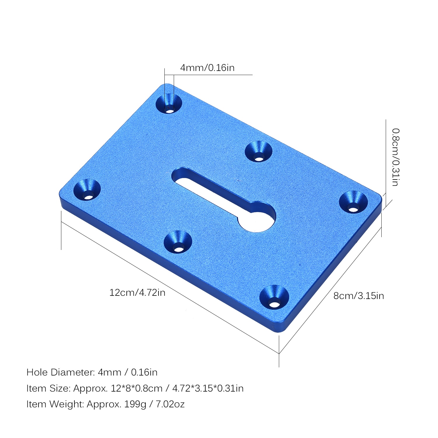 Aluminum Alloy Clamp Plate Mounting Plate Wear Resistant & Durable Carpenter Working Table Fixing Clamp with Screw