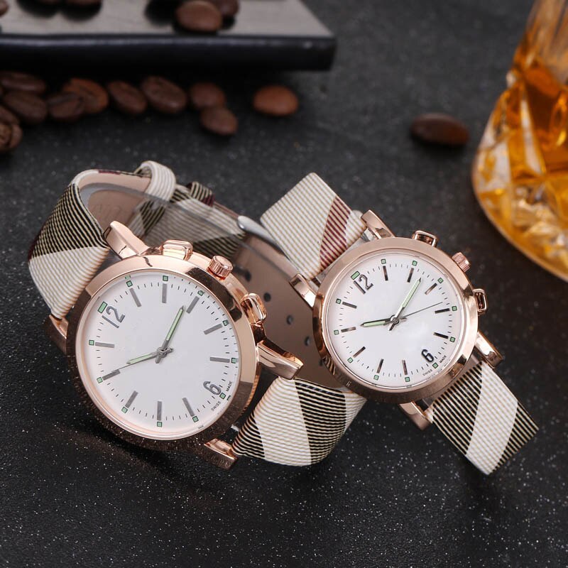 Luxe paar horloges heren dames quartz horloge aaa sport waterdicht tafel lederen band horloge paar montre