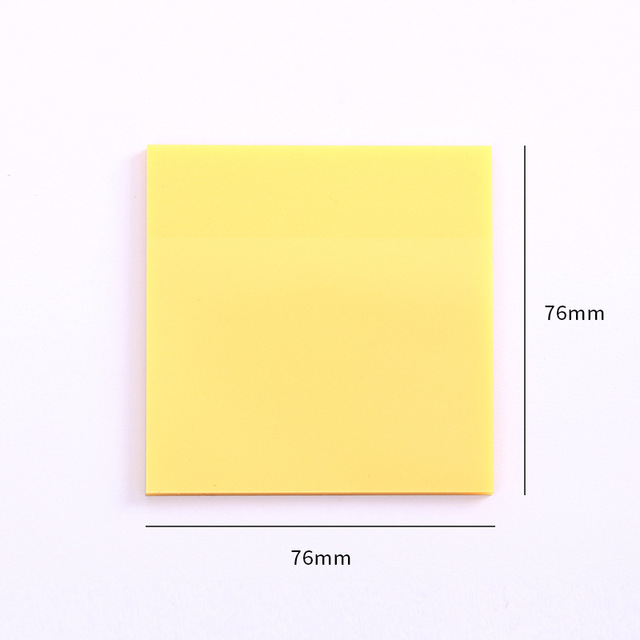 50sheets Stationery Transparent Post Notes with Strong Stickiness,Tearable Notes, Small Notebooks for Students,Notepads Memo Pad: yellow 50sheets