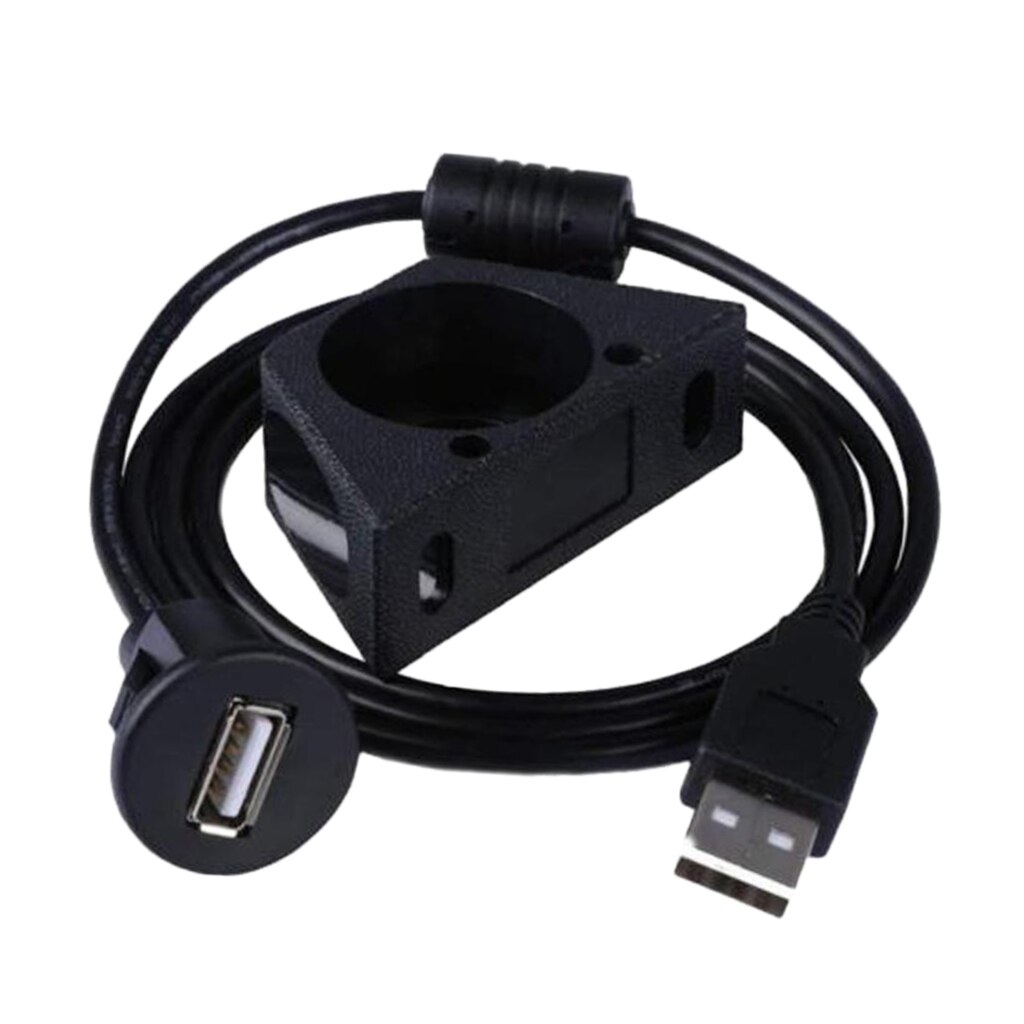 2M USB Male to Female Extension Socket Flush Mount Lead Cable With Mounting Panel for Car Boat