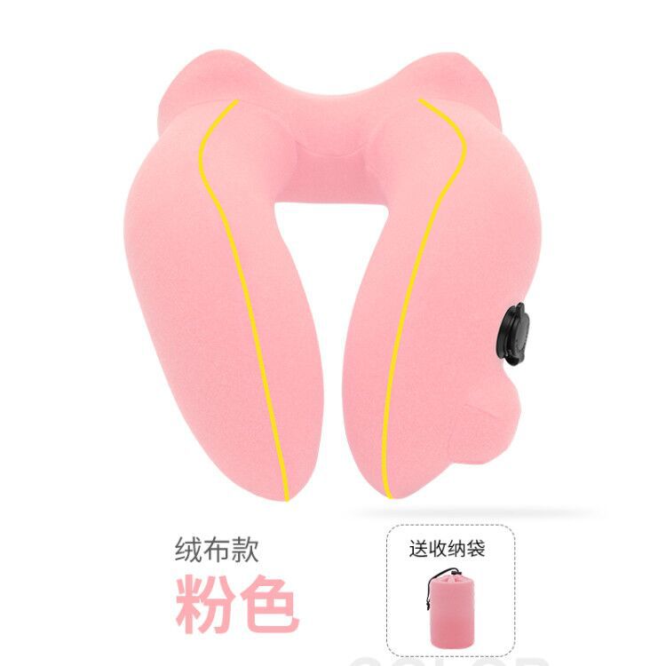 Flugzeug Nacken Kissen Für Schlafen Faltbare Reise Kopfstütze Nacken Bahre Kissen Pads Wohnkultur: Rosa