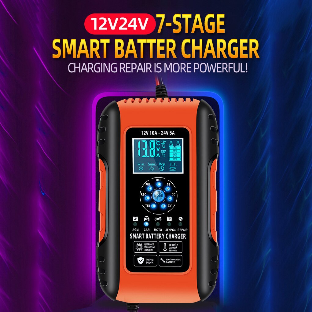 12V-24V 10A Universele Auto Batterij Segment Digitale Display Power Pulse Batterij Clips Uitgangspunt Apparaat Draagbare generatoren