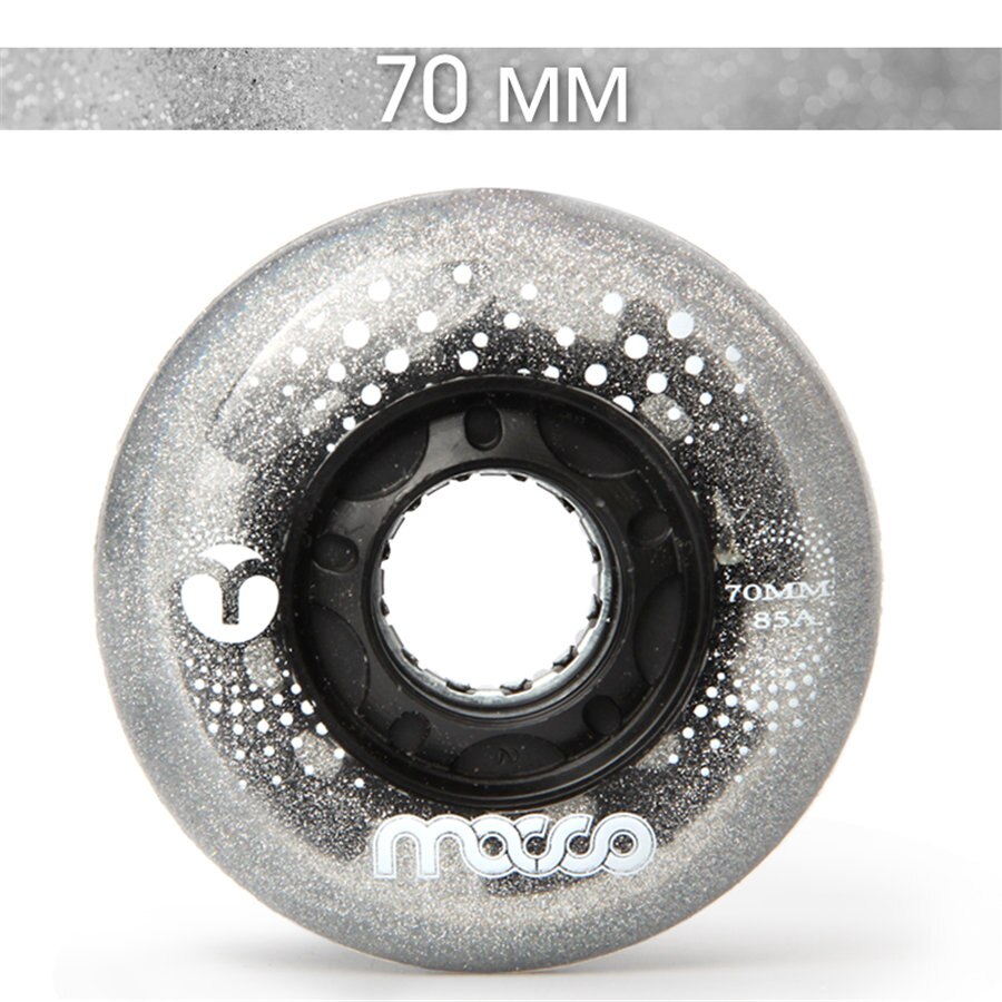 Ruedas de patín en línea con iluminación Micro LED, llantas de patinaje resistentes 85A Slalom deslizantes 68 70 72 76 80mm para Patines SEBA Powerslide: 70mm