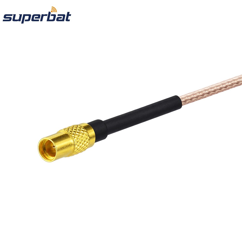 Superbat mmcx jack fêmea a RP-SMA jack fêmea anteparo pino porca conector trança cabo de extensão rg316 10cm para sem fio