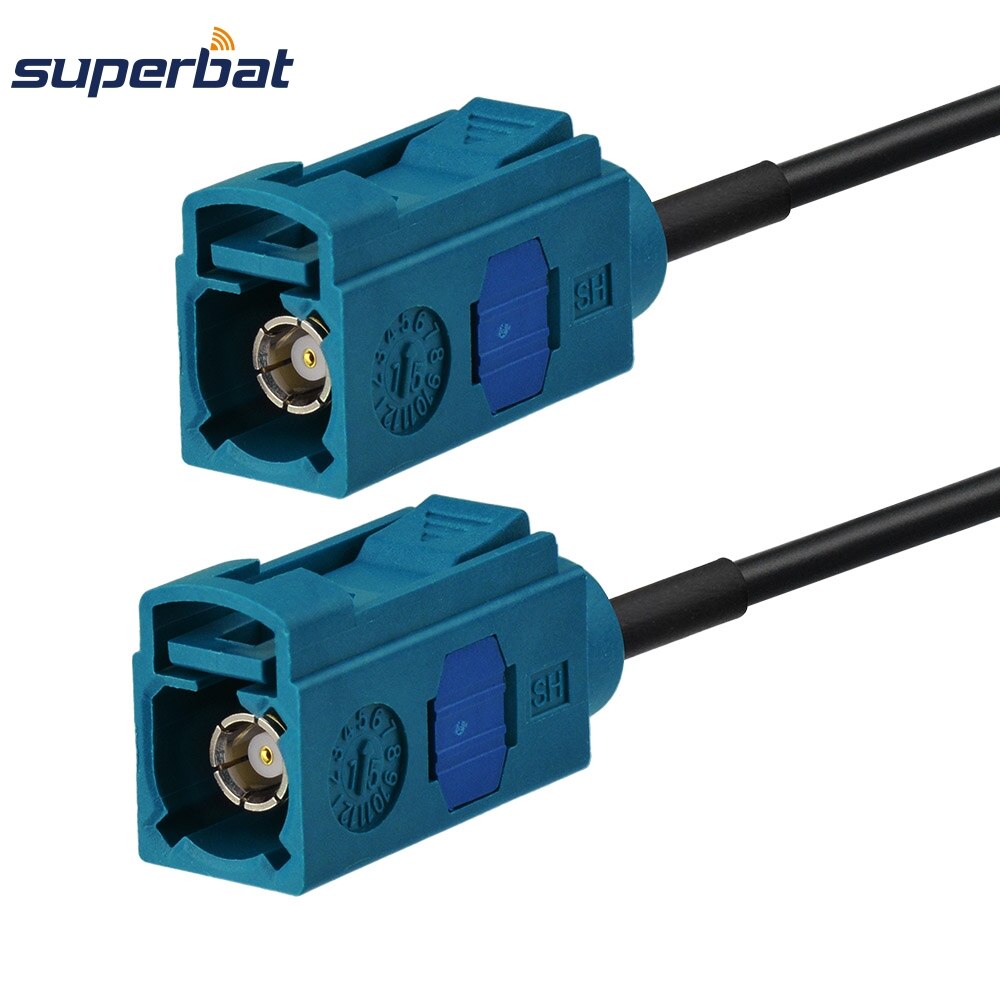 Superbat Radio Antenna Extension Coaxial Cable Straight Fakra Z Jack to Female Connector Pigtail Cable RG174 2M