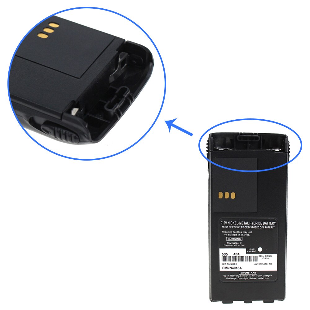 2X Rb Mot PMNN4018A 1600 Mah Ni-Mh Twee-weg Radio Batterij Voor Motorola GP-308/88S, PRO3150, P-040/080,GT-2050, CP250/450, CP450LS