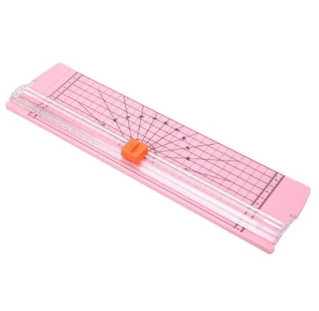 Tragbare A4 Papier Cutter foto Schneidemaschine Art DIY handgemachte Atlas Foto Zauberstab Papier Cutter geben weg 5 stücke Ersatz klinge: Rosa