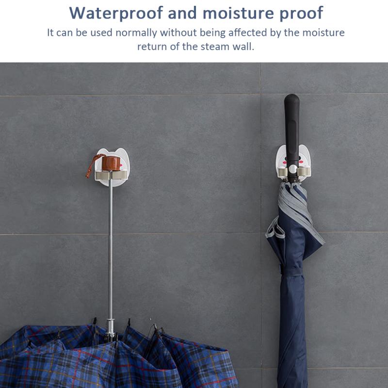 Wall Mounted Organizer Holder Suction Cup Nail Clip-mop Clip Brush Hook For Broom Storage Rack Bathroom Organizer Accessory