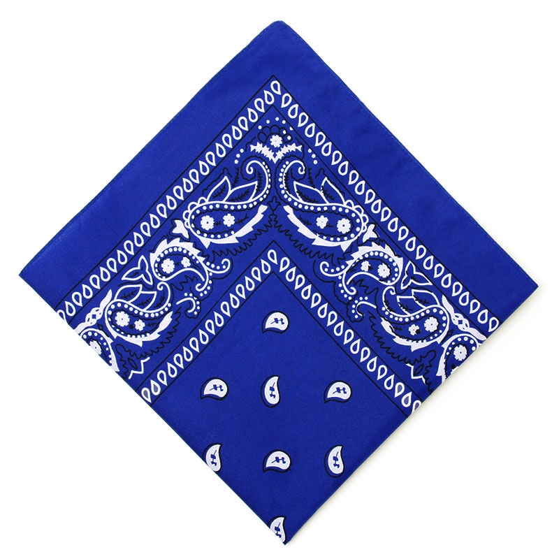 Unisex Mannen Vrouwen Bandana Haarband Cowboy Heren Biker Sport Hoofddeksels Pols Hairwrap Paisley Hoofd Wrap Vierkante Sjaal: Blauw