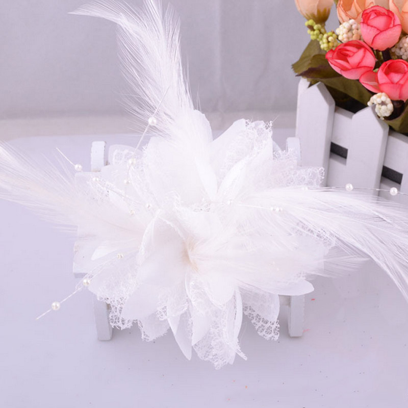 Mode Bloem Veer Bruiloft Haar Tovenaar Kraal Corsage Haarspeldjes Bruids Haarband Broche Pin Bloemen Gasten Noiva Haarspeldjes