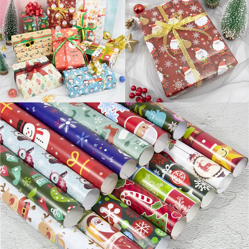 Wrapping Paper Christmas Decoration Craft Paper Box DIY Wrapping Paper Tree Wrap Decorative