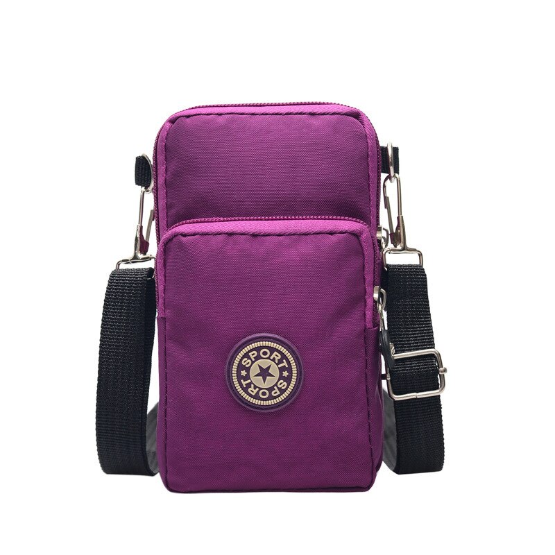 Kvinders cross-body mobiltelefon skulderrem pung pose pung mobiltelefon tasker bolsa feminina: Lilla