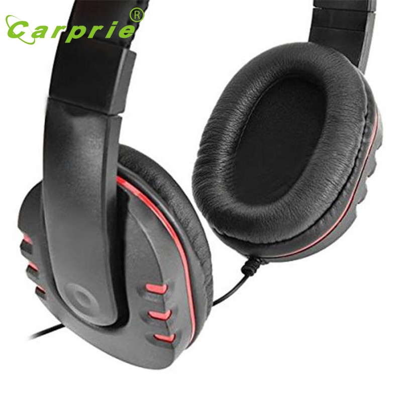 Carprie gaming-headset sprachsteuerung kabelgebundener hi-fi-sound für  ps4 schwarz+rot