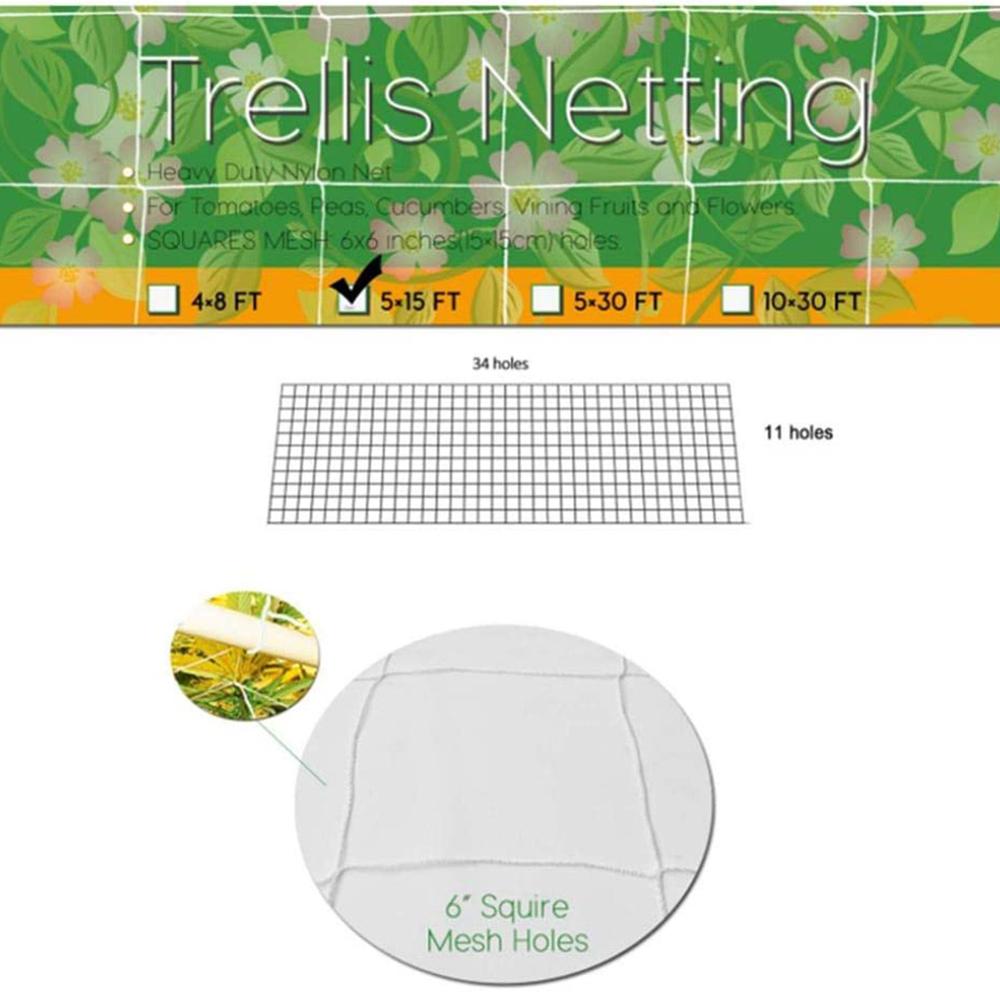 5M Vierkant Wit Tuin Klimmen Netto Tuin Geweven Polyester Grid Csv