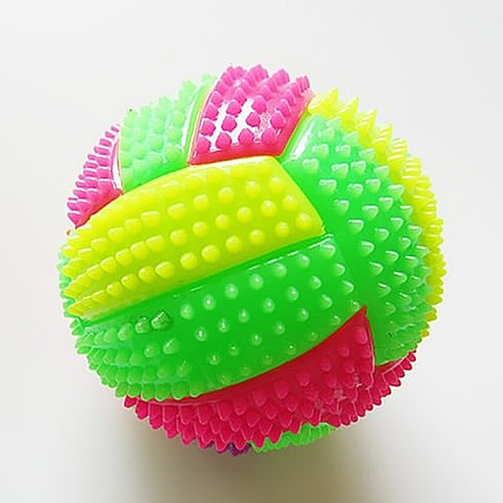 NEUE LED Farbwechsel Pet Hund Interaktive Squeak Ball Spielzeug mit Licht Kinder Pet Ausbildung Elastische Ball Spielzeug Welpen Kauen spielen