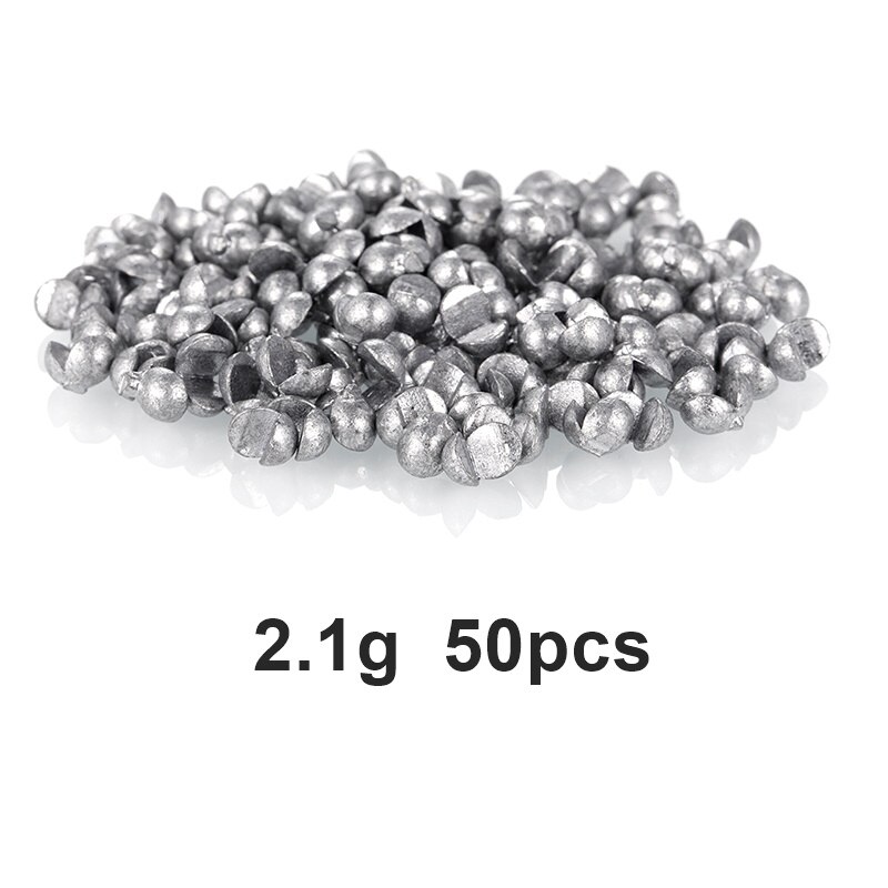 50 Plombs Fendus Ronds Uxcell Pour Pêche En Eau Douce - 8mm, 2g Chacun (neuf)