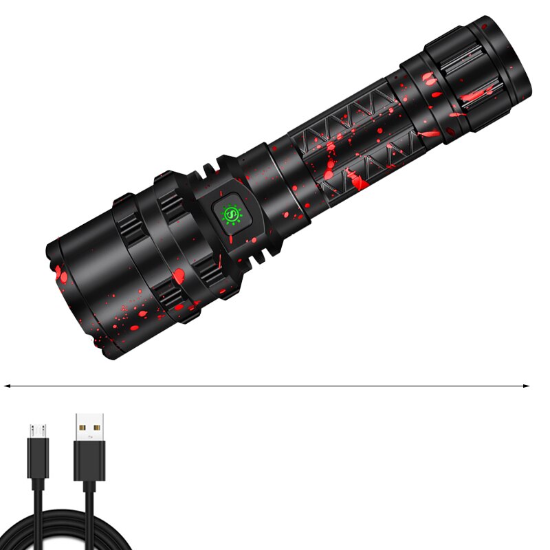 Yunmai 3800 Lumen Jagd licht Taschenlampe LED licht Taktische Wiederaufladbare leistungsstarke Wasserdicht Scout Taschenlampe 5 Modi 18650/26650: Option D / No battery