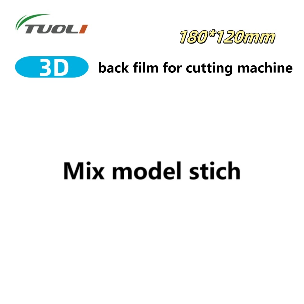 TUOLI 3D Animal película protectora trasera pegatina de teléfono cubierta de hoja para teléfono inteligente piel TL168 TL568 TL518 TL168Plus máquina cortadora: Verde, púrpura / 50 Unids