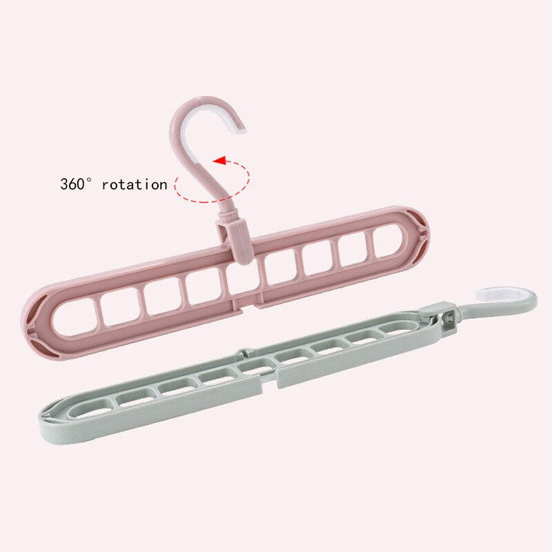 9-hole Clothes hanger organizer Space Saving Hanger multi-function folding magic hangers drying Racks Scarf clothes Storage