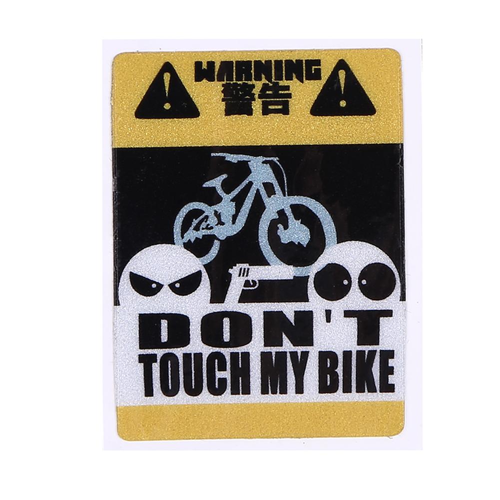 DONT TOUCH MY BIKE Bicycle Warning Sticker Waterproof Decal Waterproof Decorative Cycling Accessories 60 x 45 x 1mm: C