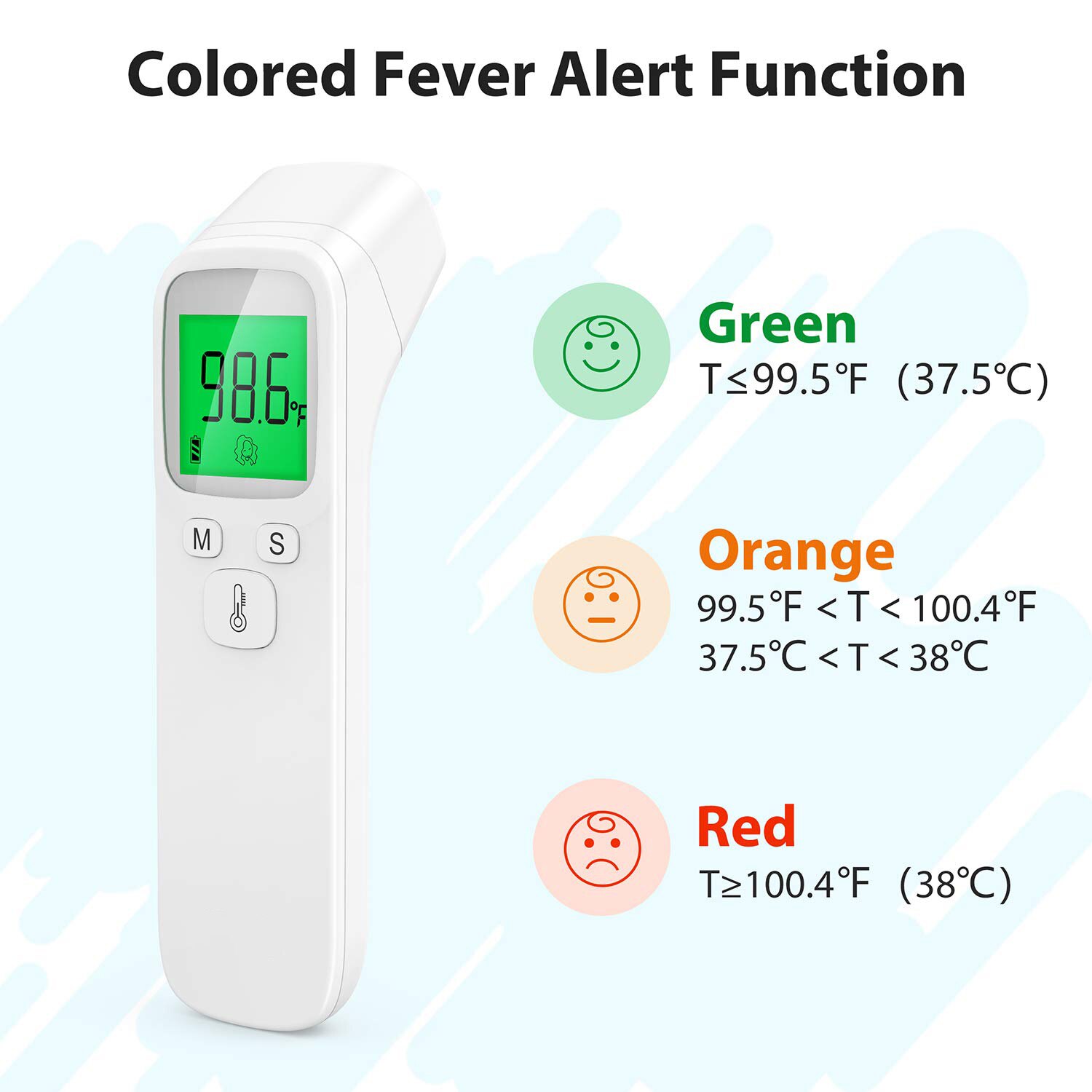 Termómetro Digital infrarrojo para la frente de adultos, medidor de temperatura corporal sin contacto, 4 colores, r11